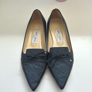 Jimmy Choo Navy Blue Flats
